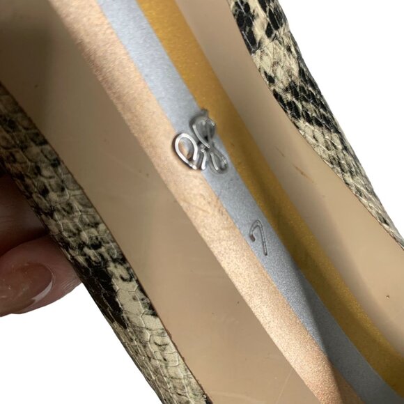 Sam Edelman Snake Print Hazel Pointed Toe Pumps Womens Size 7 Heels Leather - Picture 7 of 7